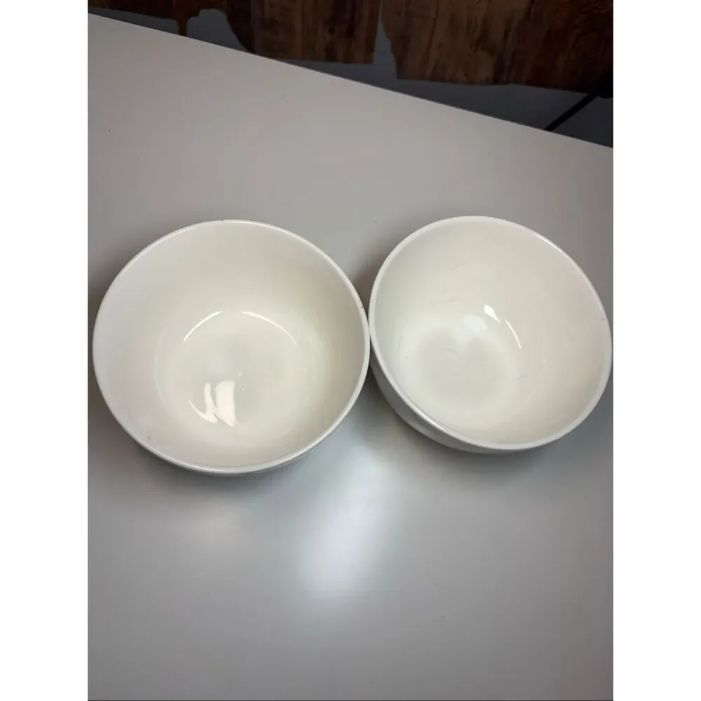 Royal Norfolk Marble Pattern Soup Cereal Bowls Set Of 2 White Gray